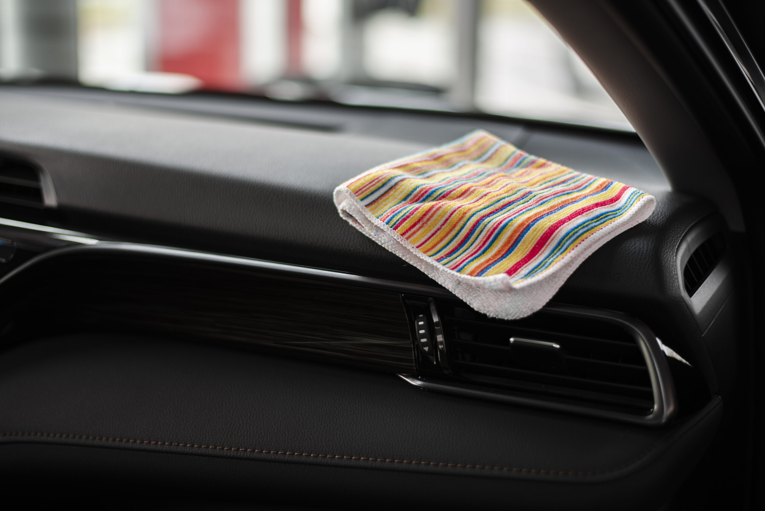 front view duster cloth inside car scaled